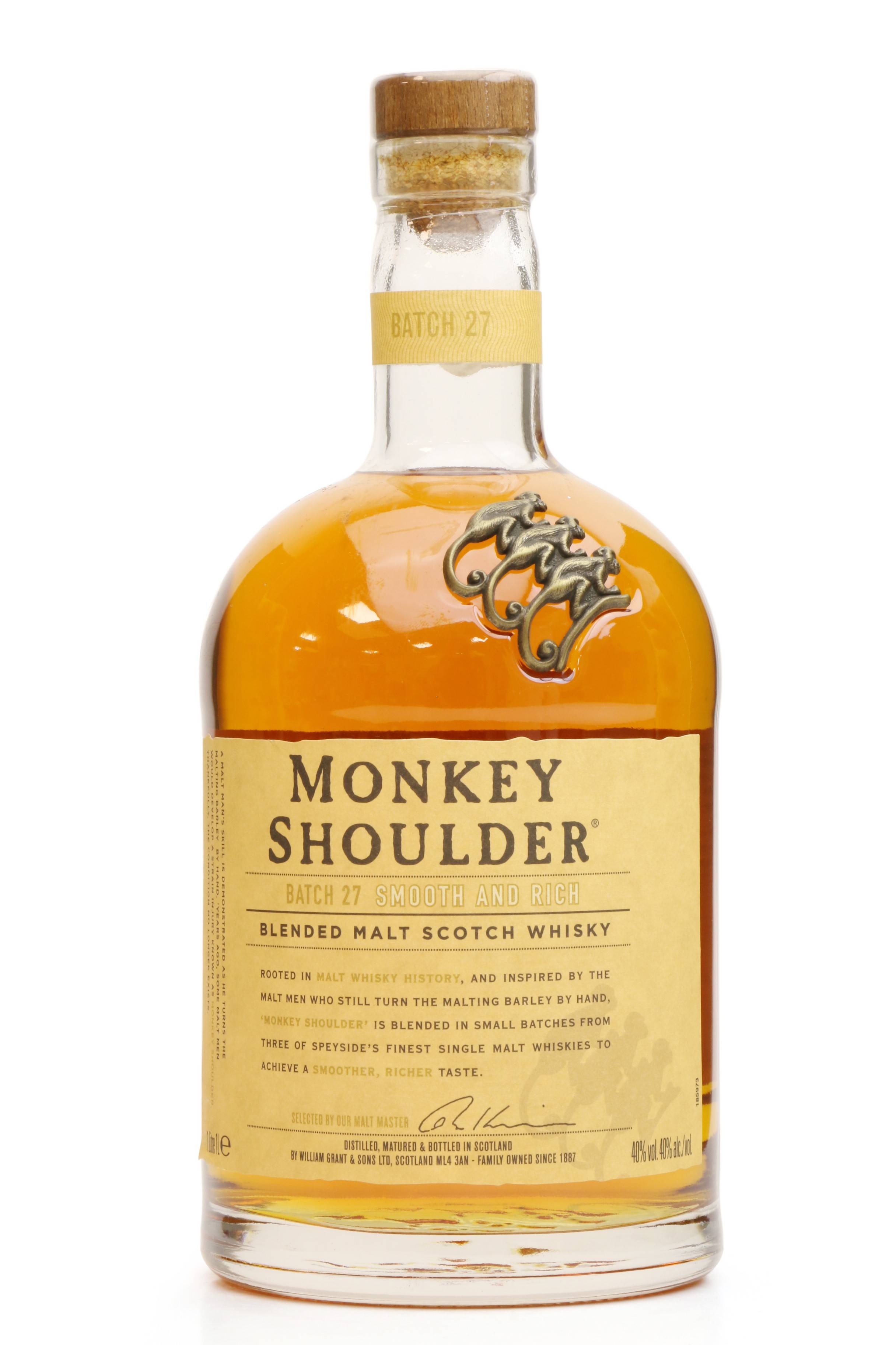 (1 Litre) 27 Auctions Batch Whisky Monkey Just - - Shoulder