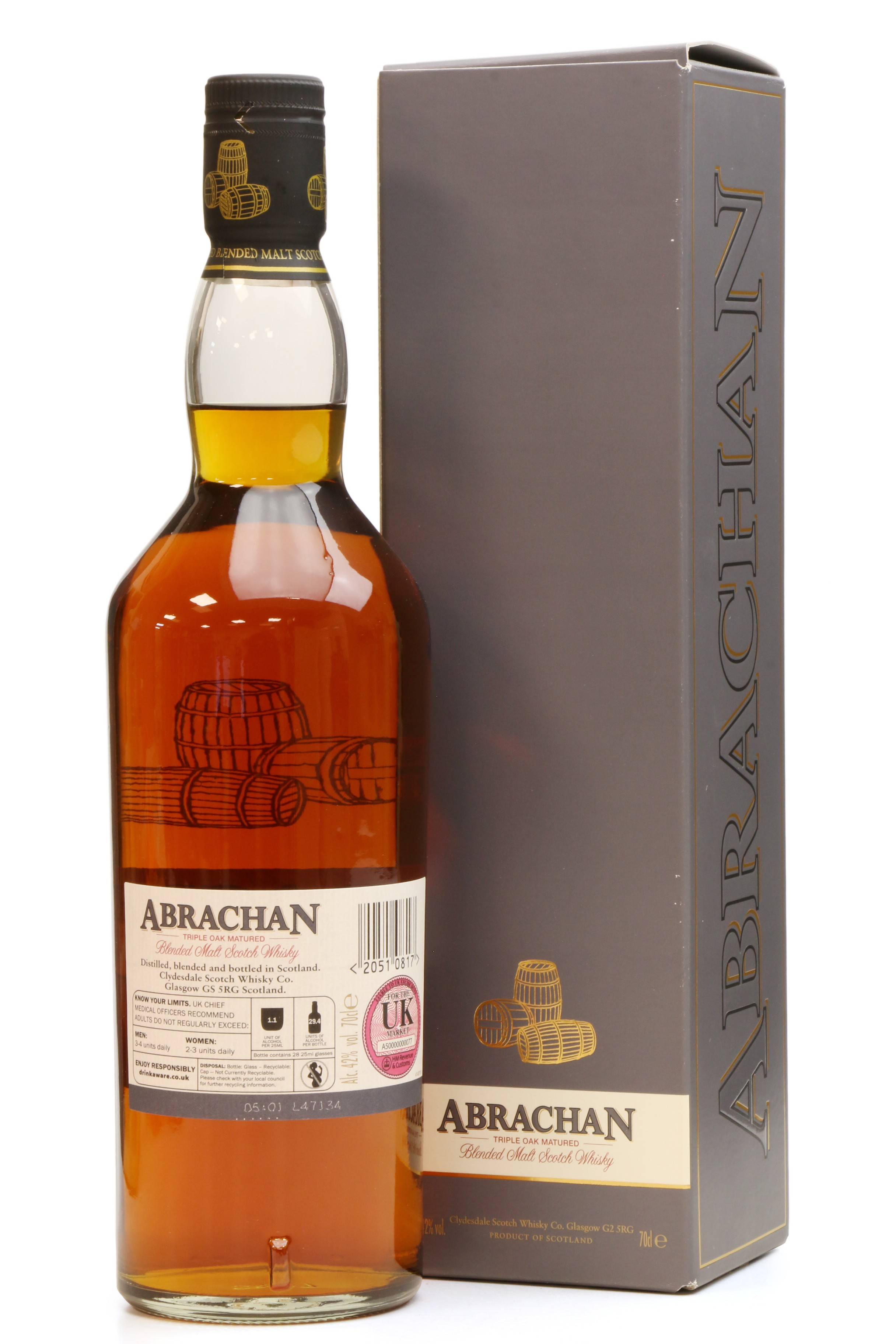 Abrachan Triple Oak Matured Blended Malt Scotch Whisky - Just Whisky  Auctions