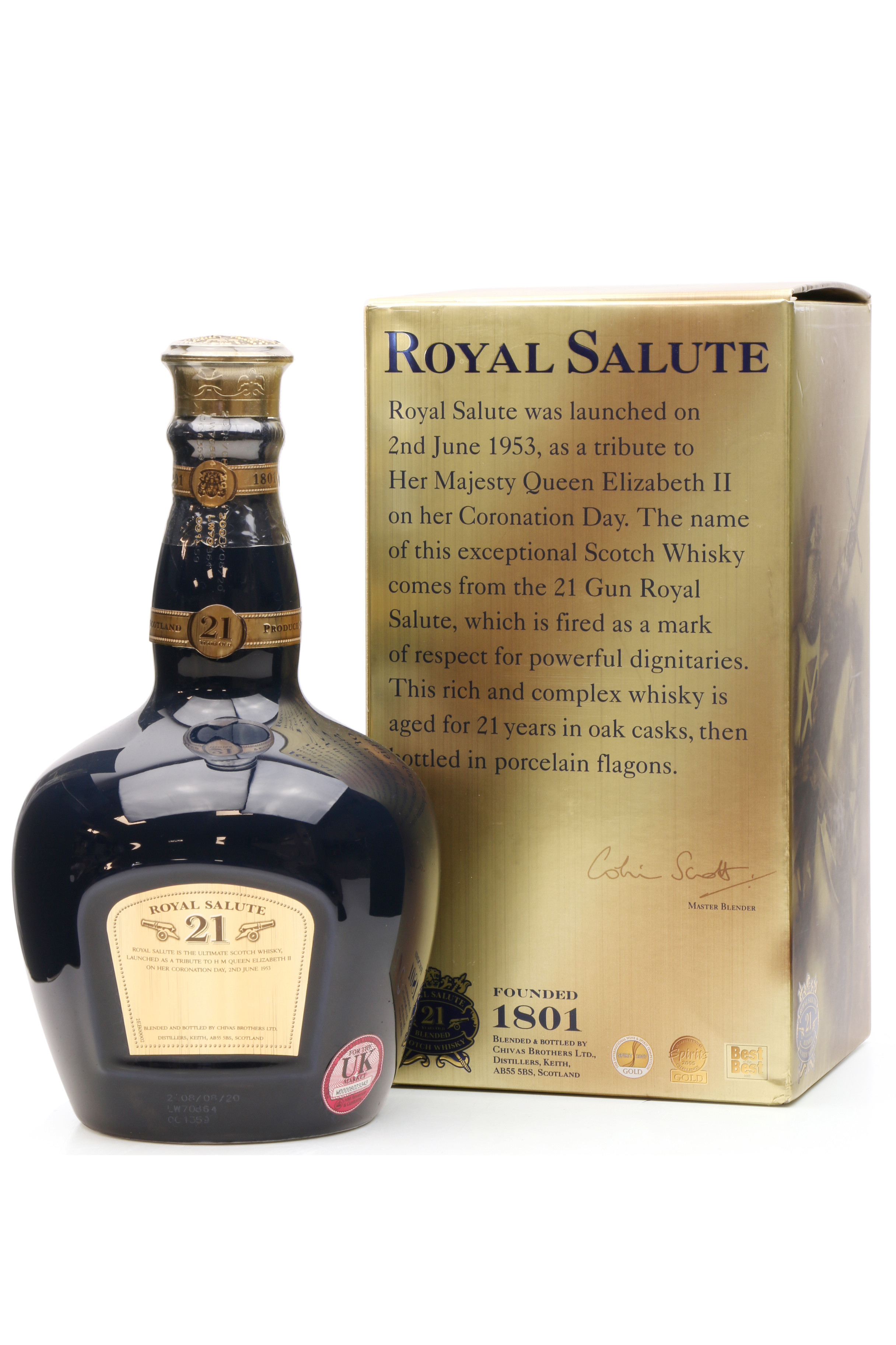 Chivas 21 years Of. Sapphire Flagon Royal Salute (sans prix de réserve)