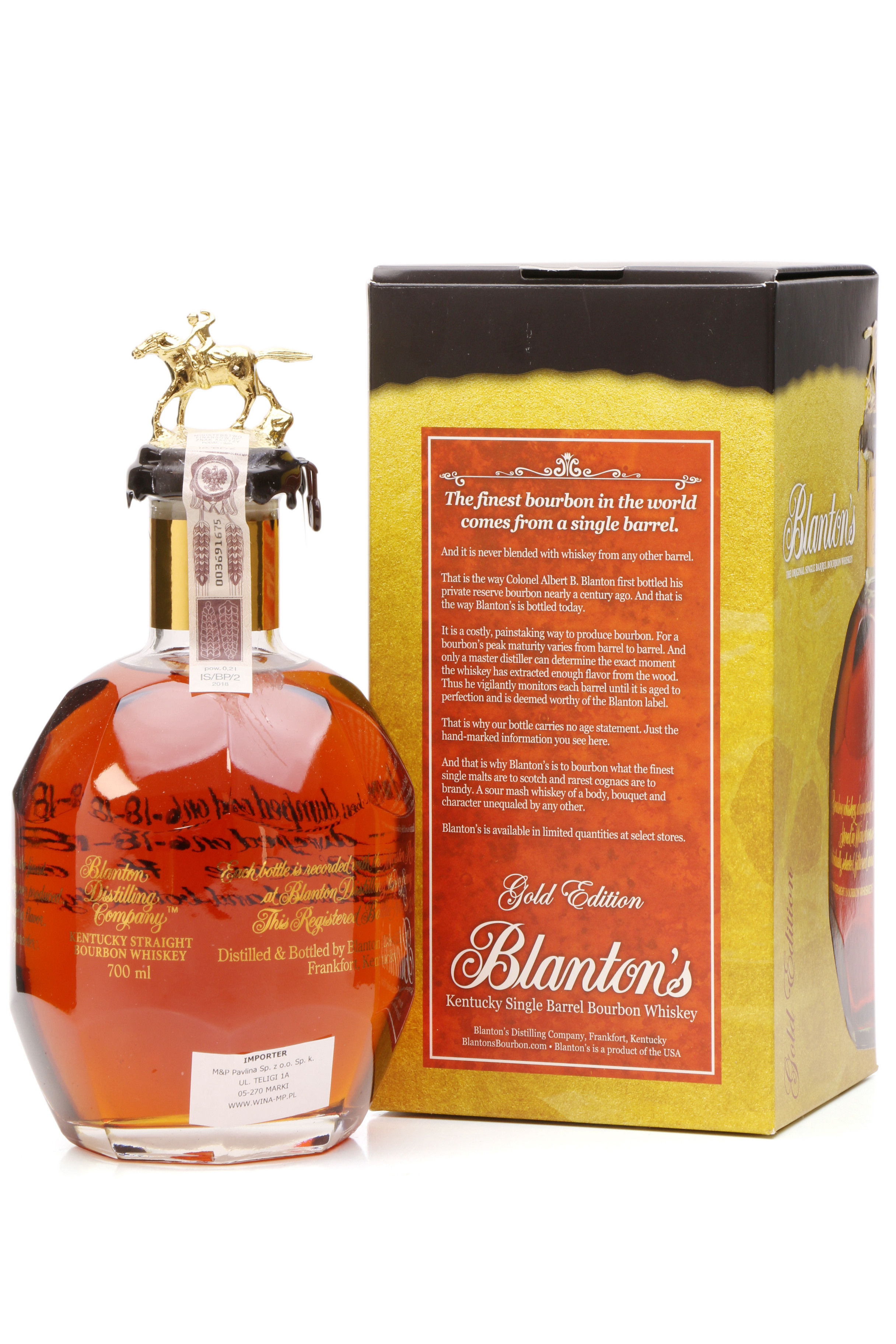 Buy Blantons Single Barrel Bourbon Bottled 2018