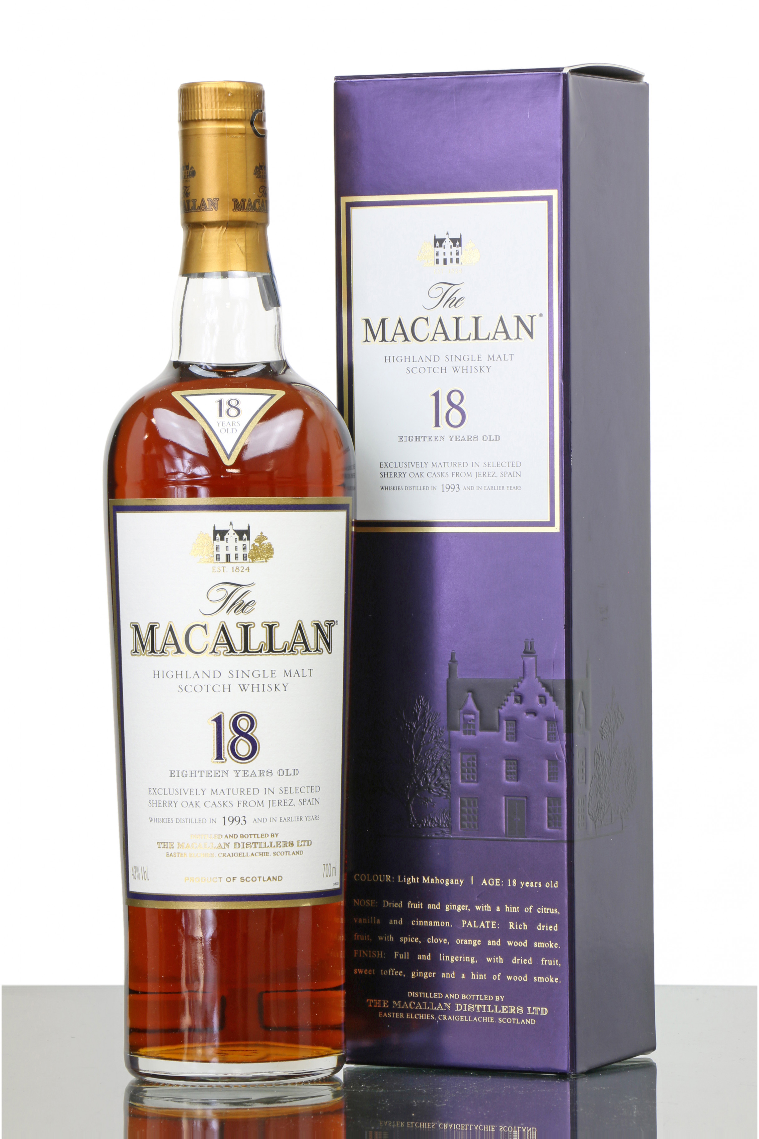 macallan whiskey 18 year old price