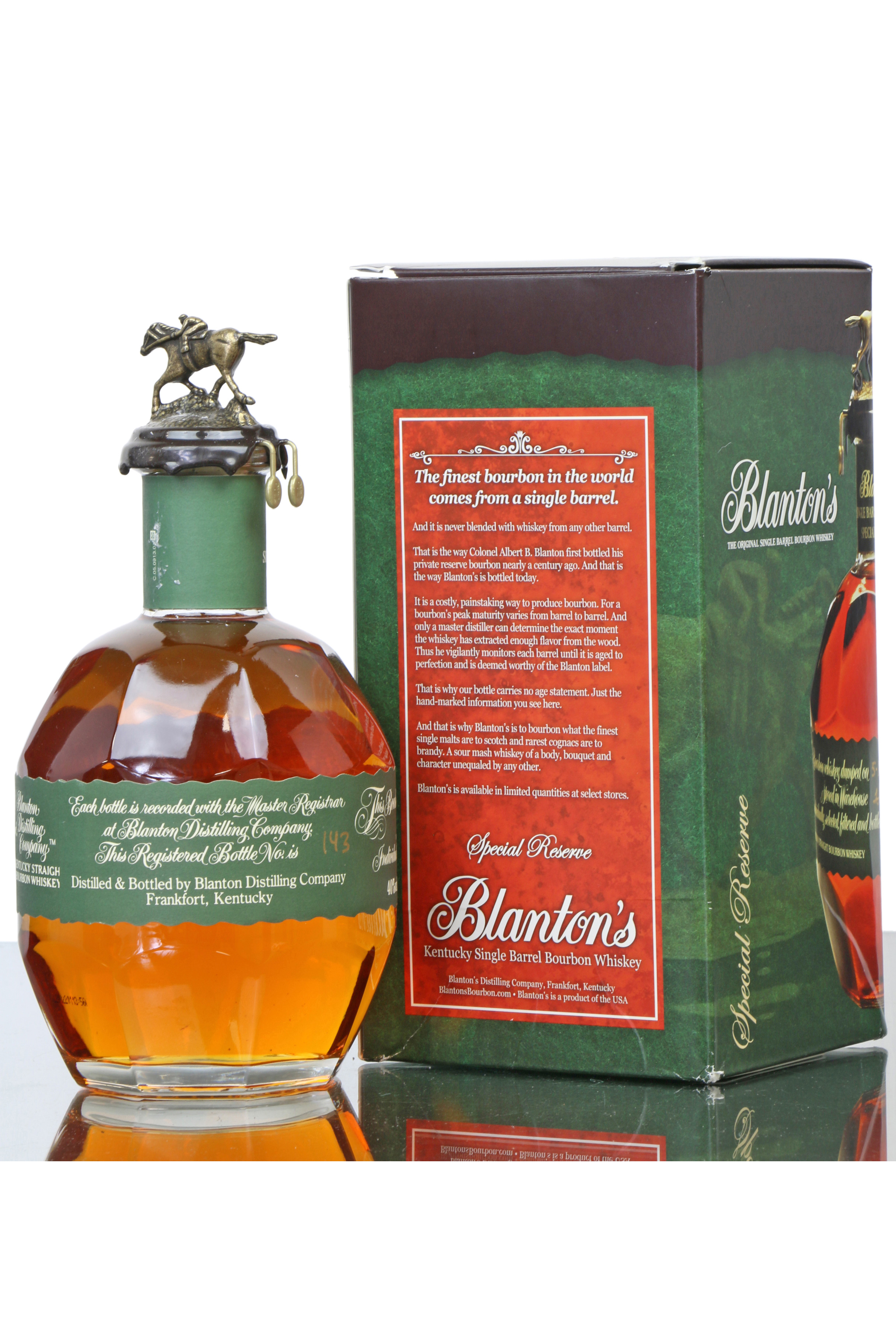 Blanton's Single Barrel Bourbon 2020 Special Reserve Barrel No.521