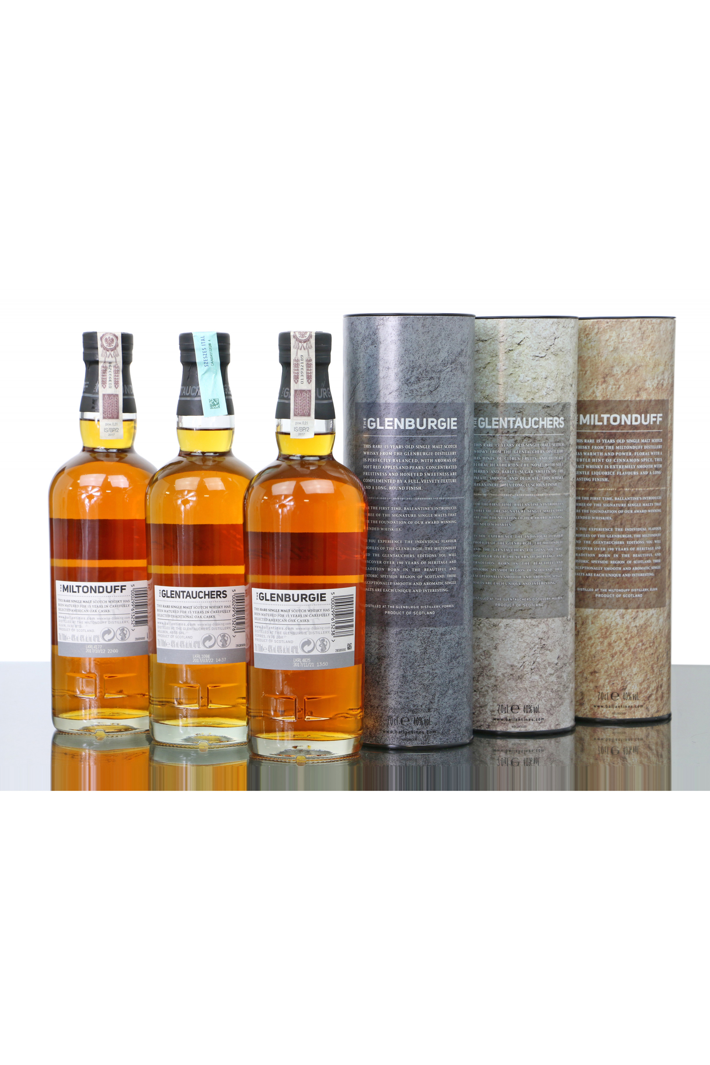 Glenburgie, Glentauchers & Miltonduff 15 Years Old - Ballantine's