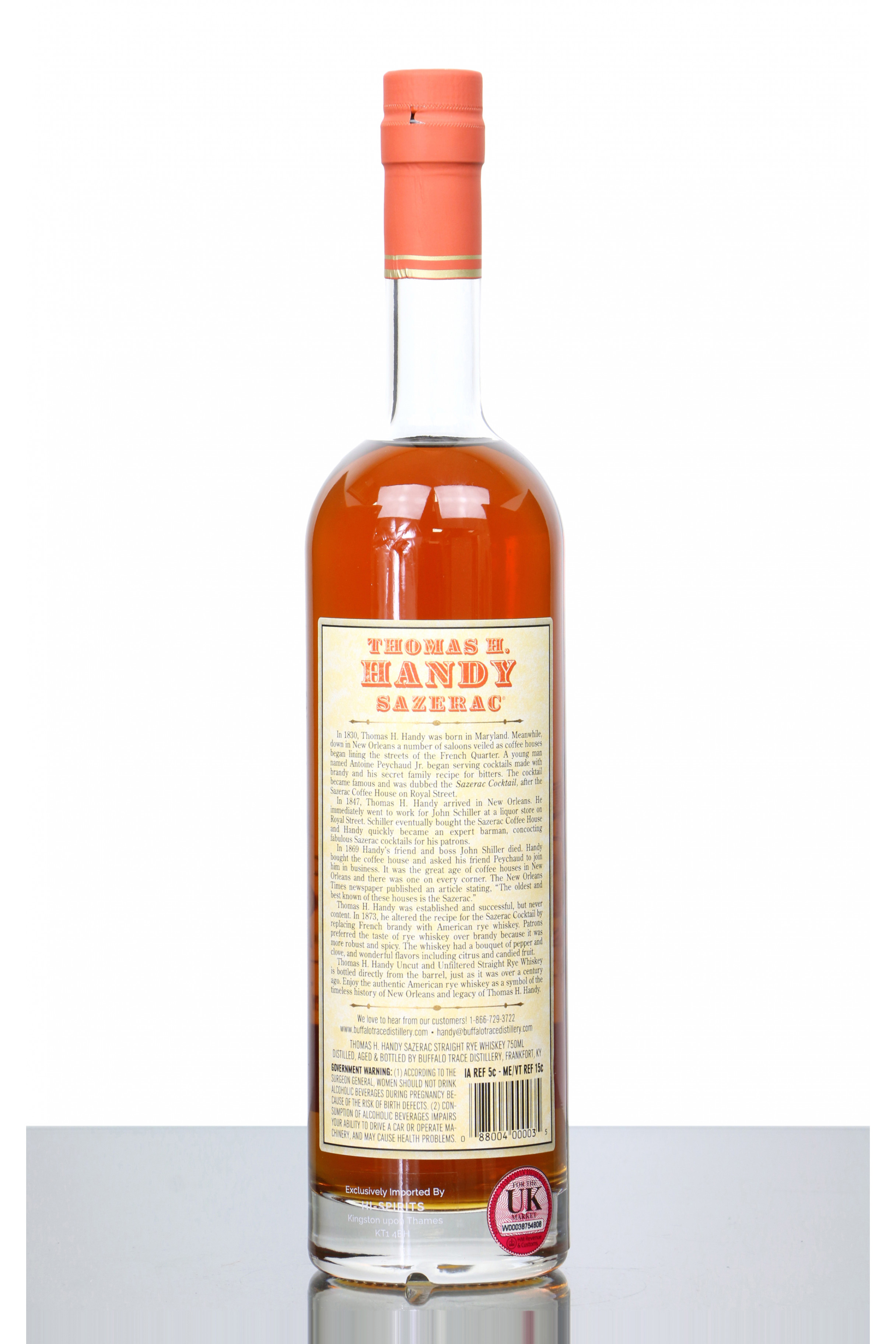 Thomas H Handy Sazerac Rye Whiskey 18 Barrel Proof 64 4 Just Whisky Auctions