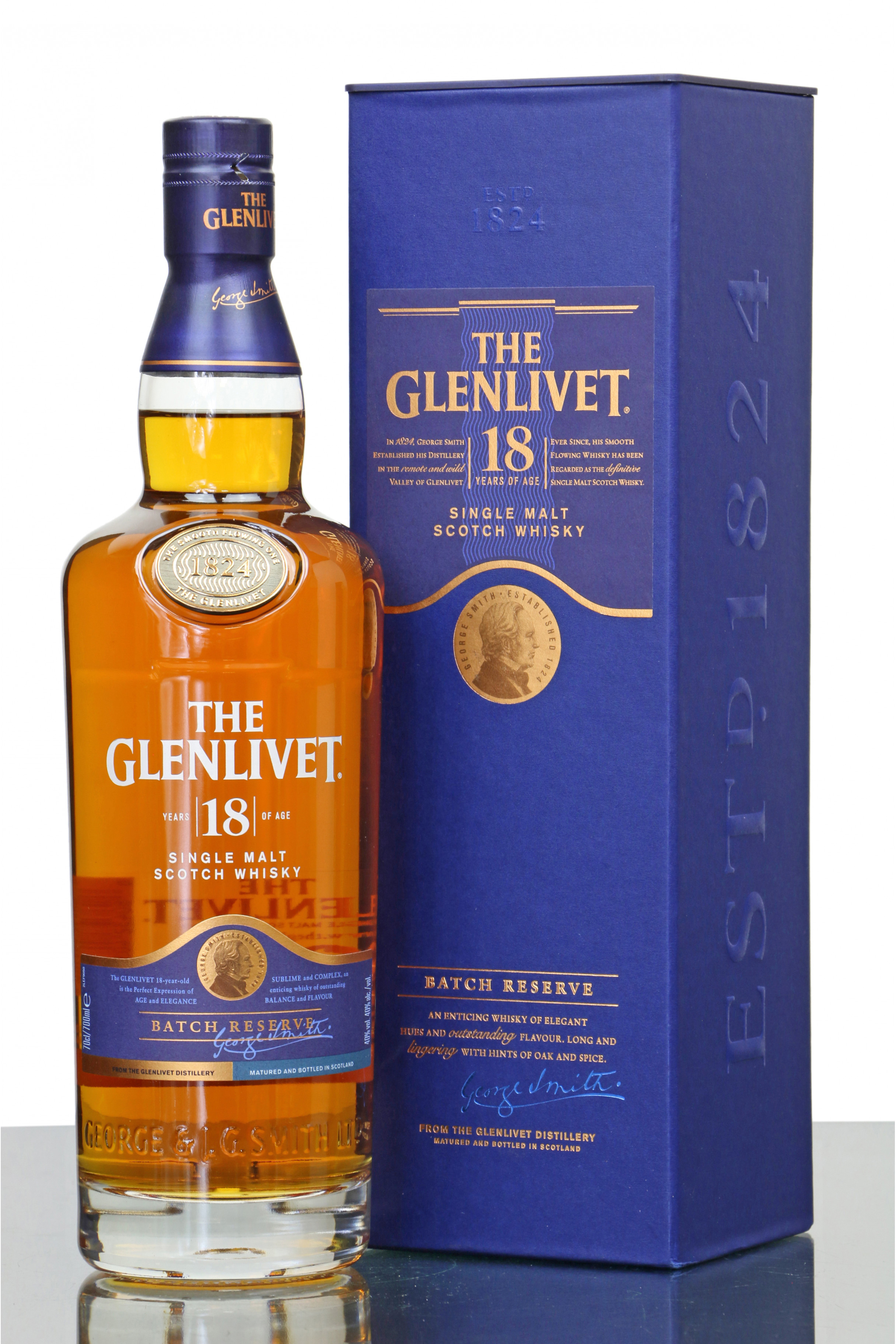 The Glenlivet Scotch Whisky, 18 ans d'age - Batch Réserve - Boursot - EN