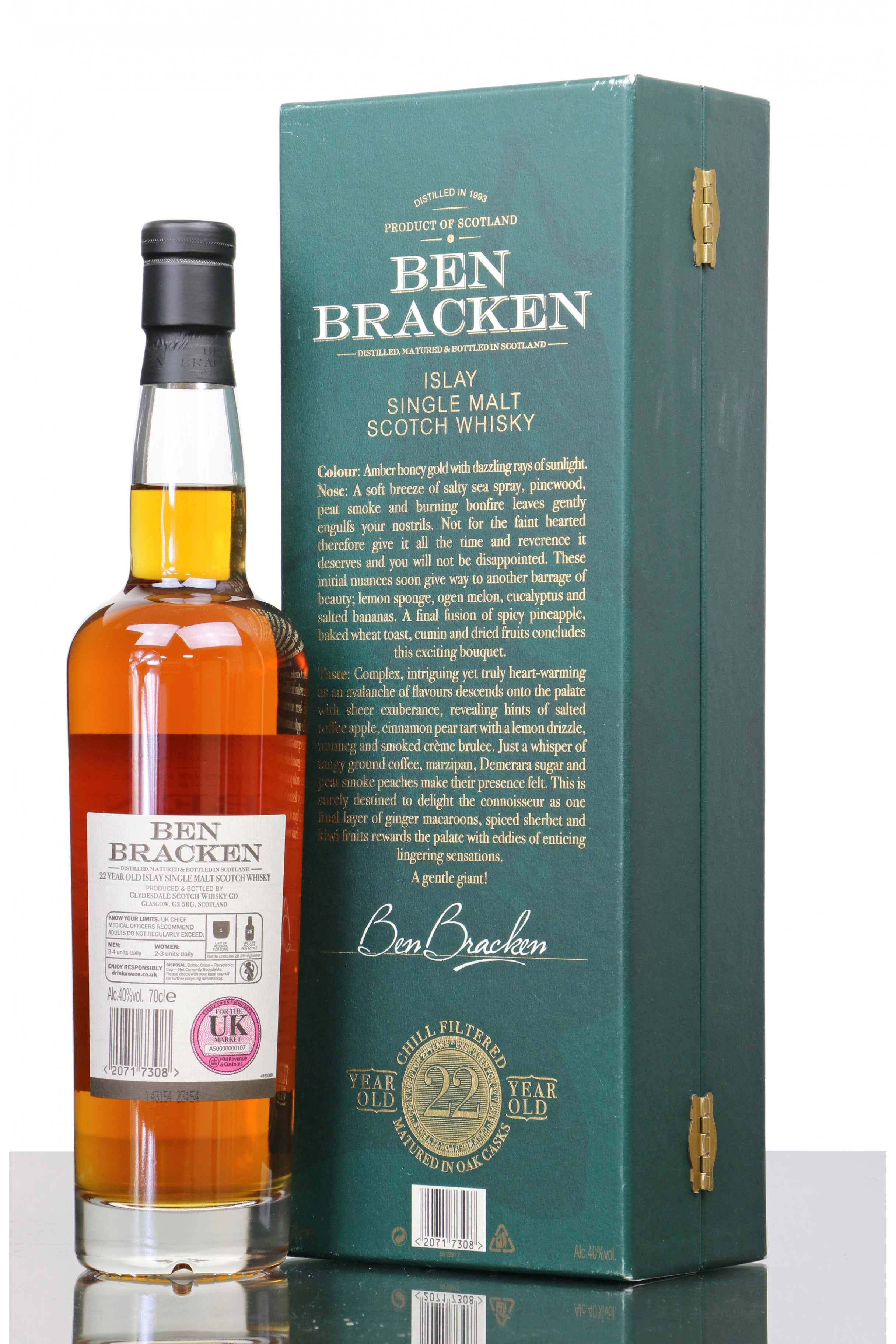 - - Whisky 22 Ben Auctions Bracken Malt Just Old Single Islay Years