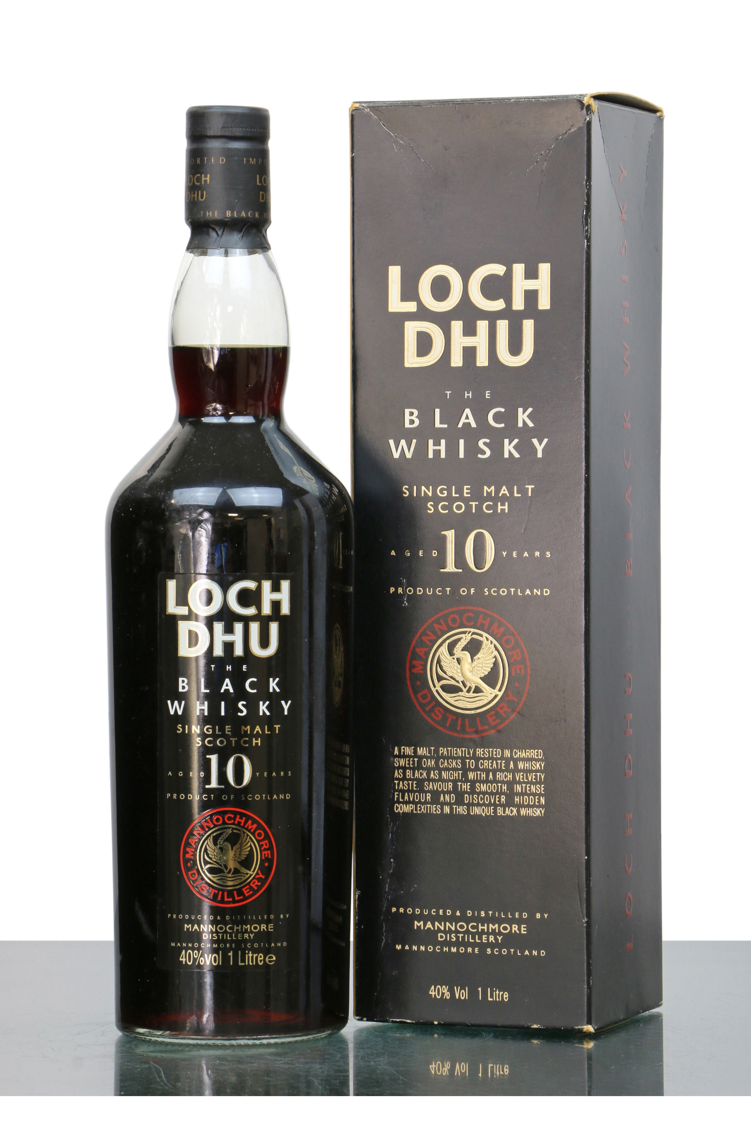 Loch Dhu 10 Years Old - The Black Whisky (1 Litre) - Just Whisky Auctions