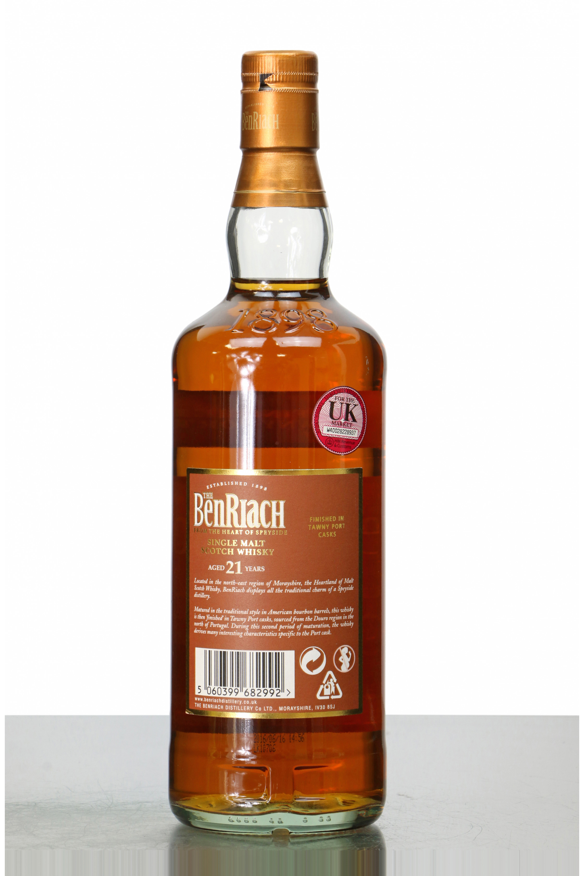 Benriach 21 Years Old Tawny Port Cask Finish Just Whisky Auctions