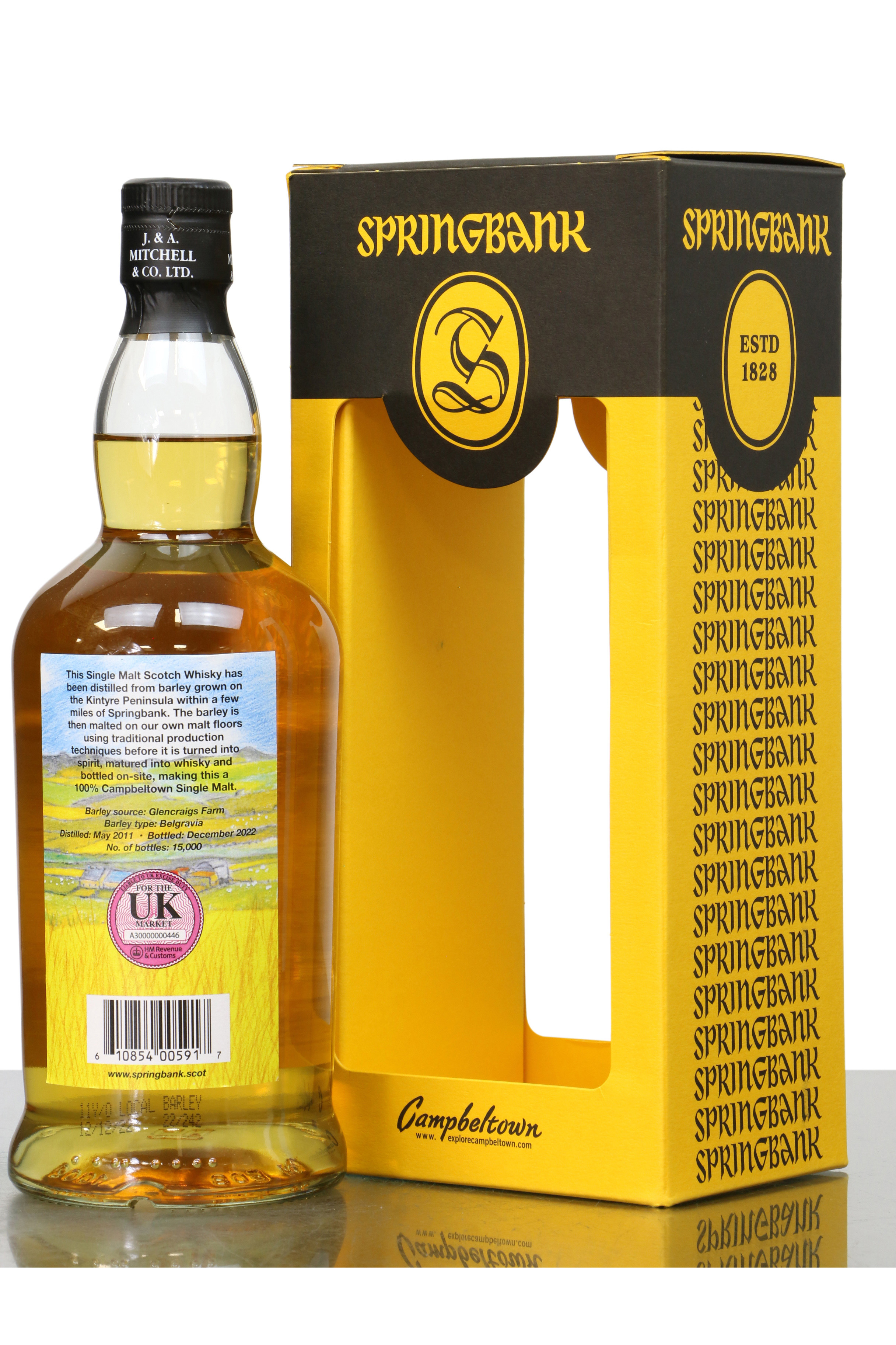 Discover the 2023 release of Springbank Local Barley 11-Year-Old, made with local Belgravia barley and matured in ex-sherry, ex-bourbon, and ex-rum casks.