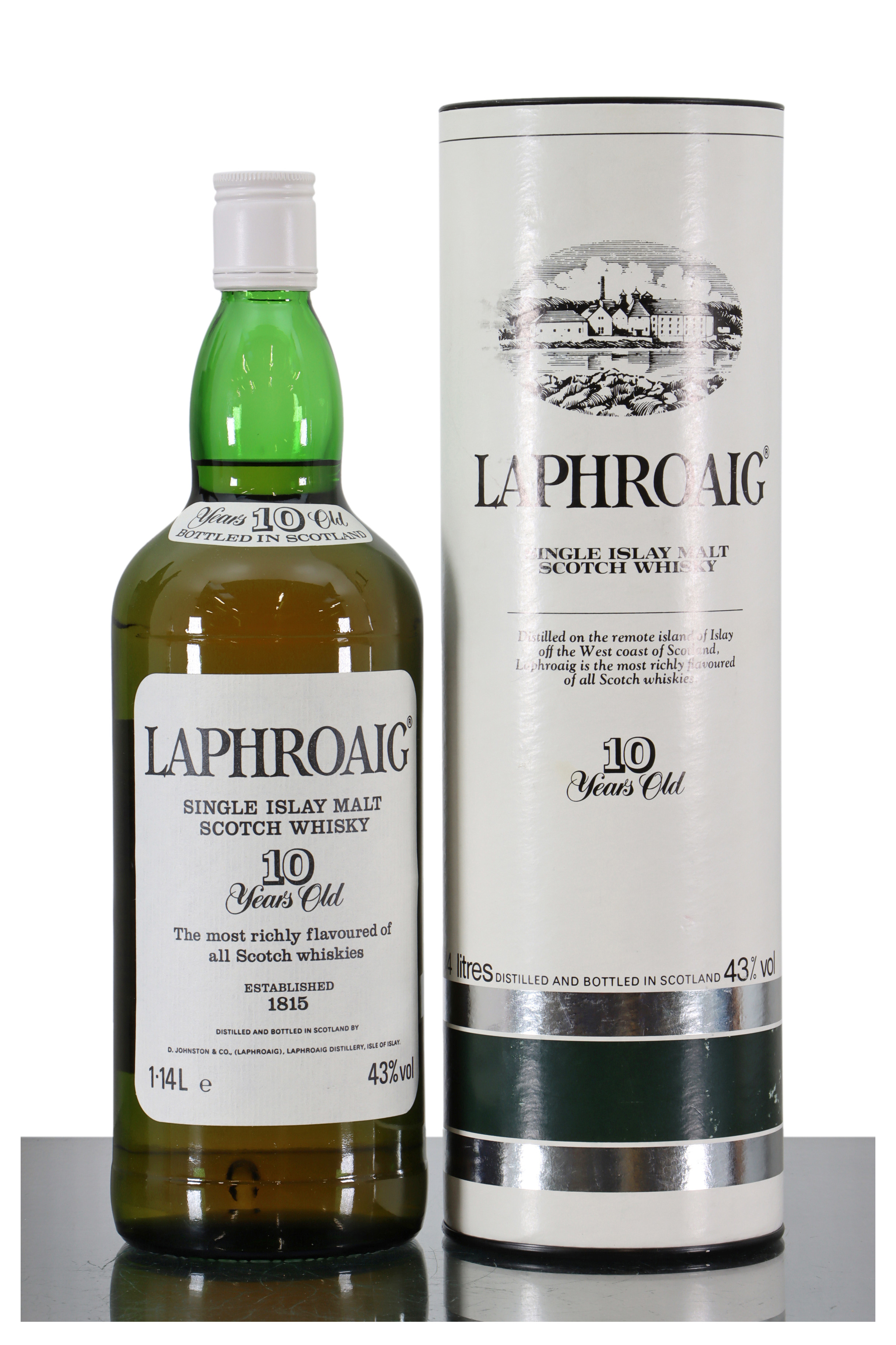 Laphroaig 10 Years Old - Pre Royal Warrant 1980's (1.14 Litre