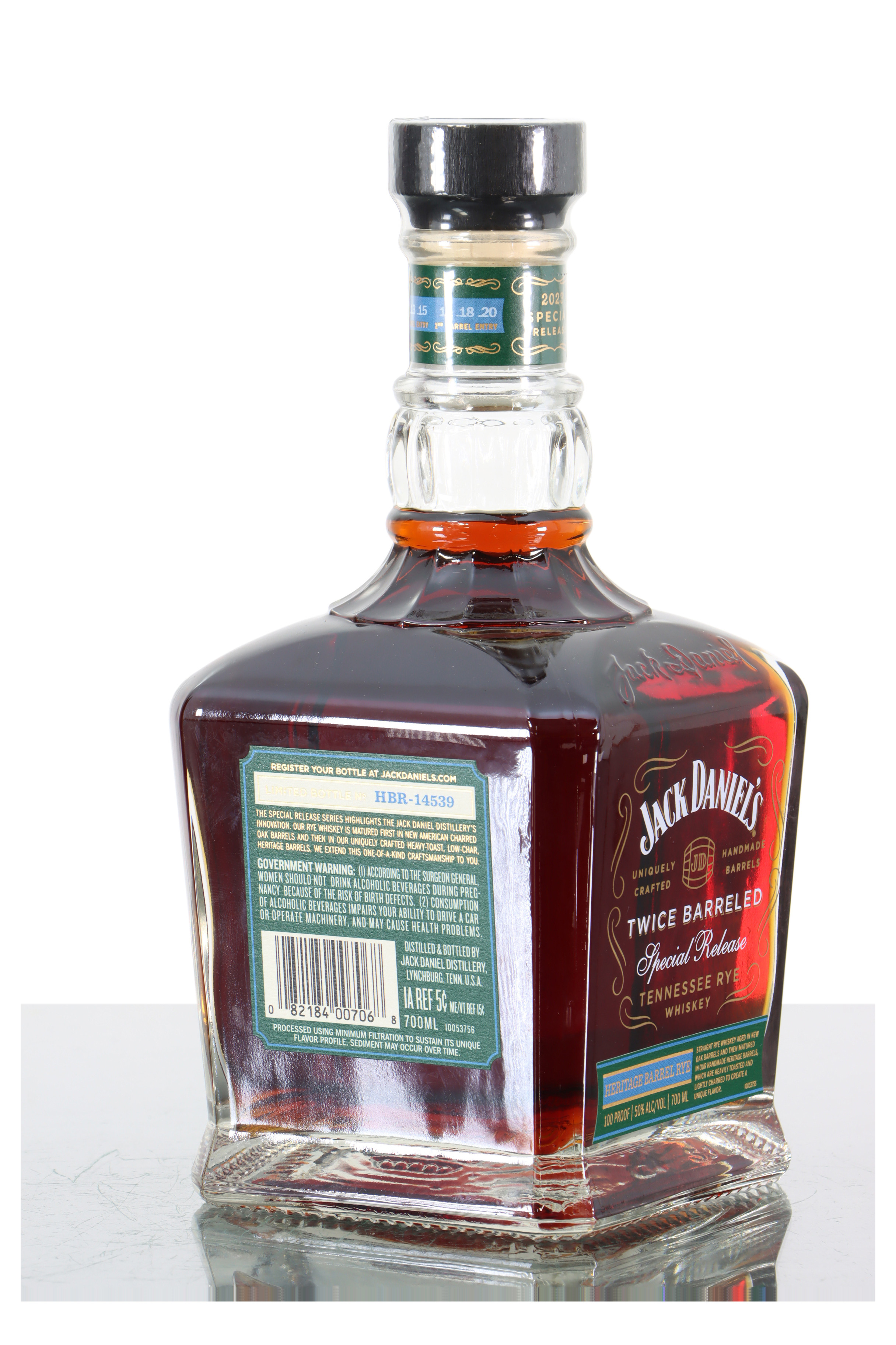 Jack Daniels Heritage Barrel Rye 2023 Twice Barreled Special Release Just Whisky Auctions