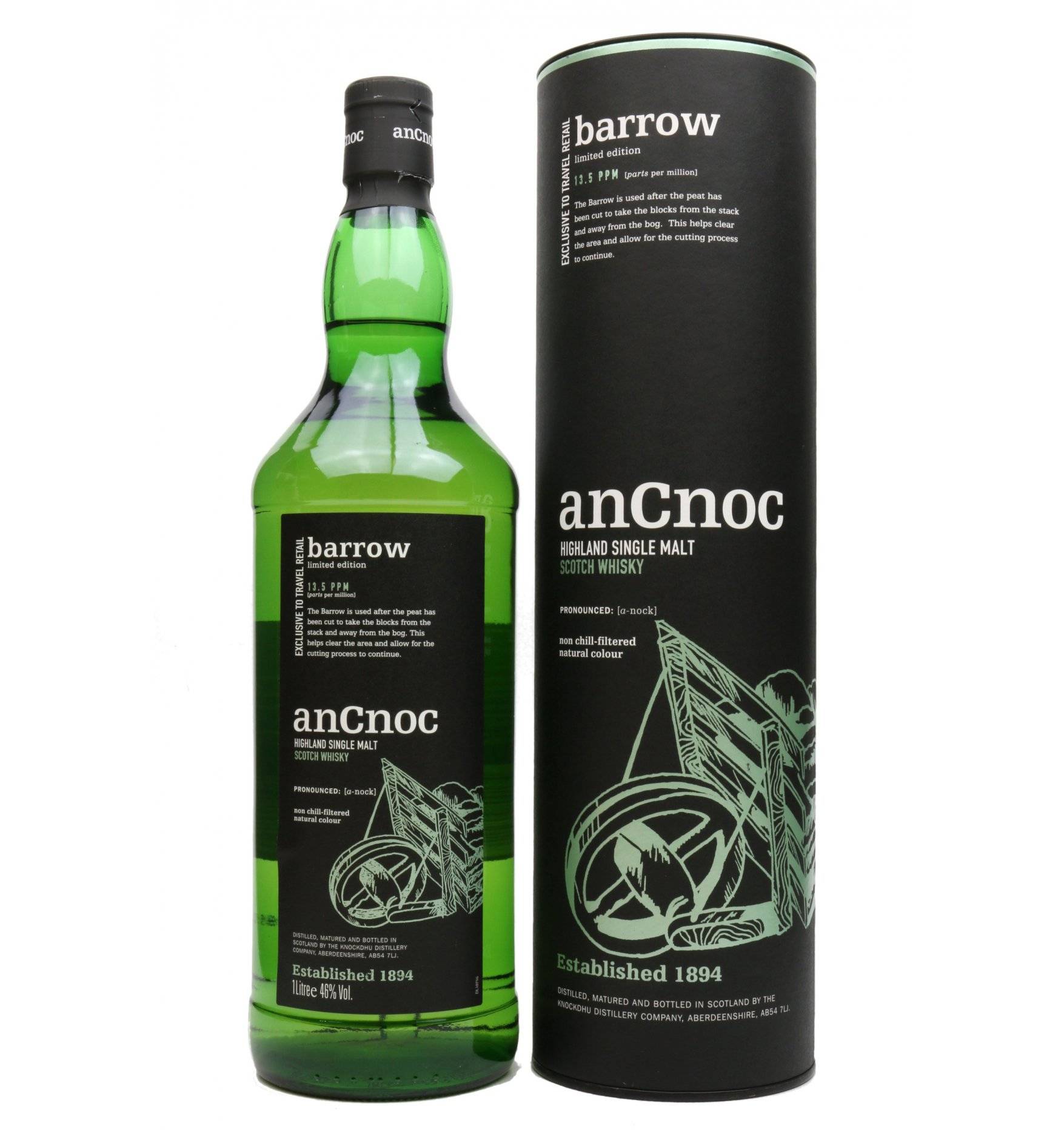 AnCnoc Barrow Travel Retail Limited Edition 1 Litre Just