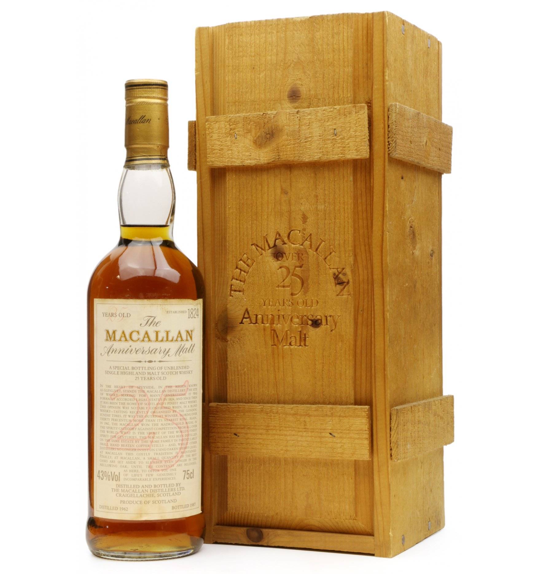 Macallan Over 25 Years Old 1962 Anniversary Malt Just Whisky Auctions