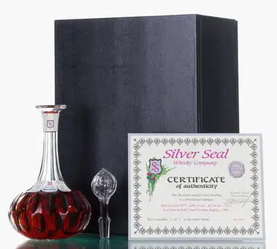 Macallan 33 Years Old 1977 | Crystal Decanter | Silver Seal (1 of 1) For Auction